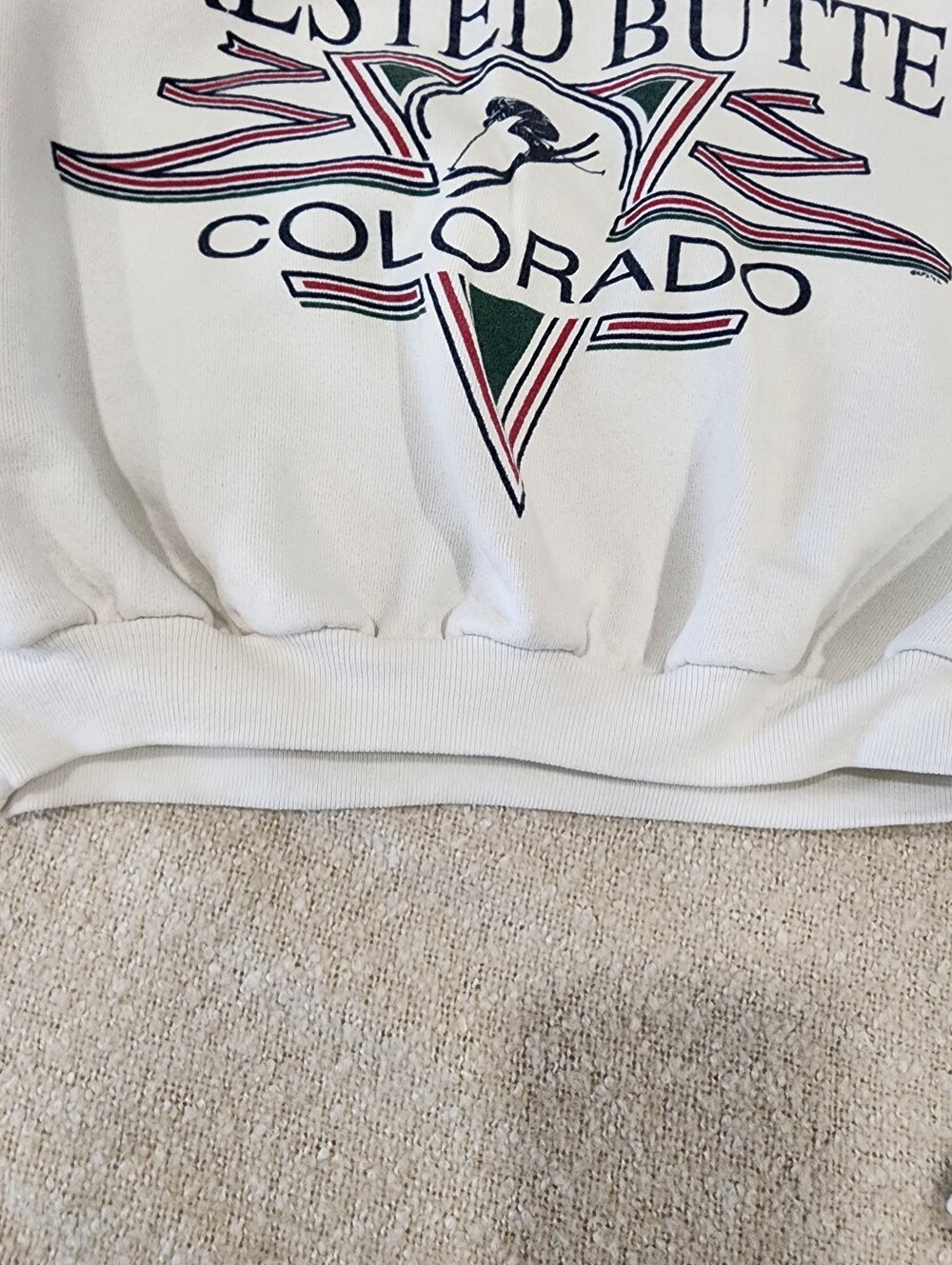 ​Vintage ALORE  Custom Cropped Crewneck Sweatshirt 90s COLORADO - Picture 16 of 17